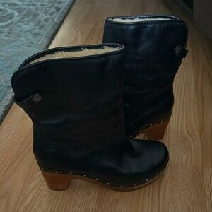 EUC UGG Lynnea clog heels with fur. Convertible style.